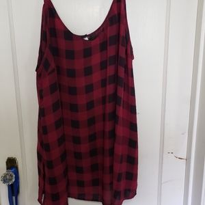 Pink & Black Torrid Checked Cami